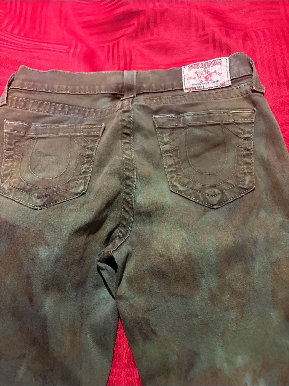 True Religion skinny camo jeans